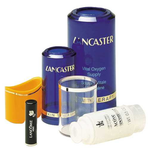 Foiling on plastic beauty containers