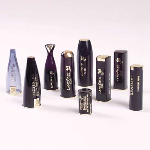 Foiling on lipstick caps