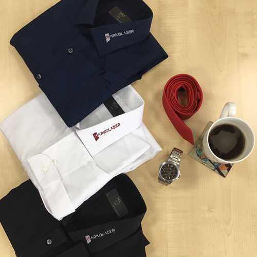 Customized embroidery artwork on formal shirts