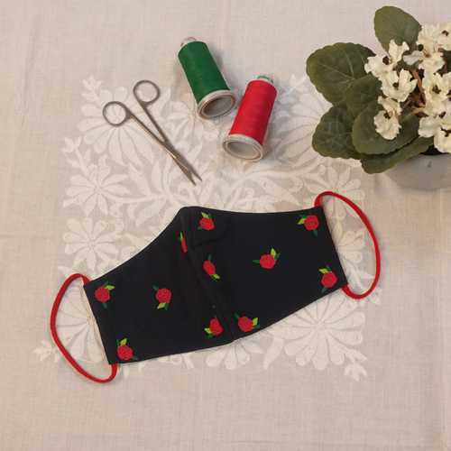 Customized color embroidery on face mask