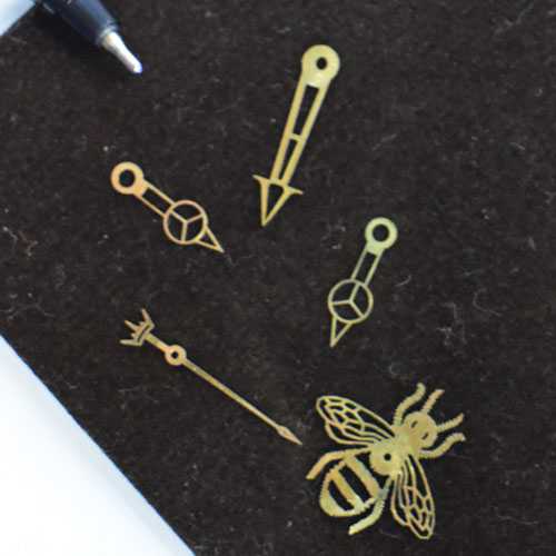 Complex laser cutting of watch needles