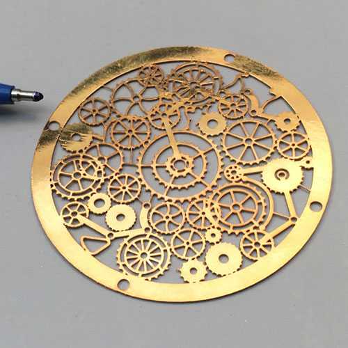 Complex cutting of brass with laser cutting machine
