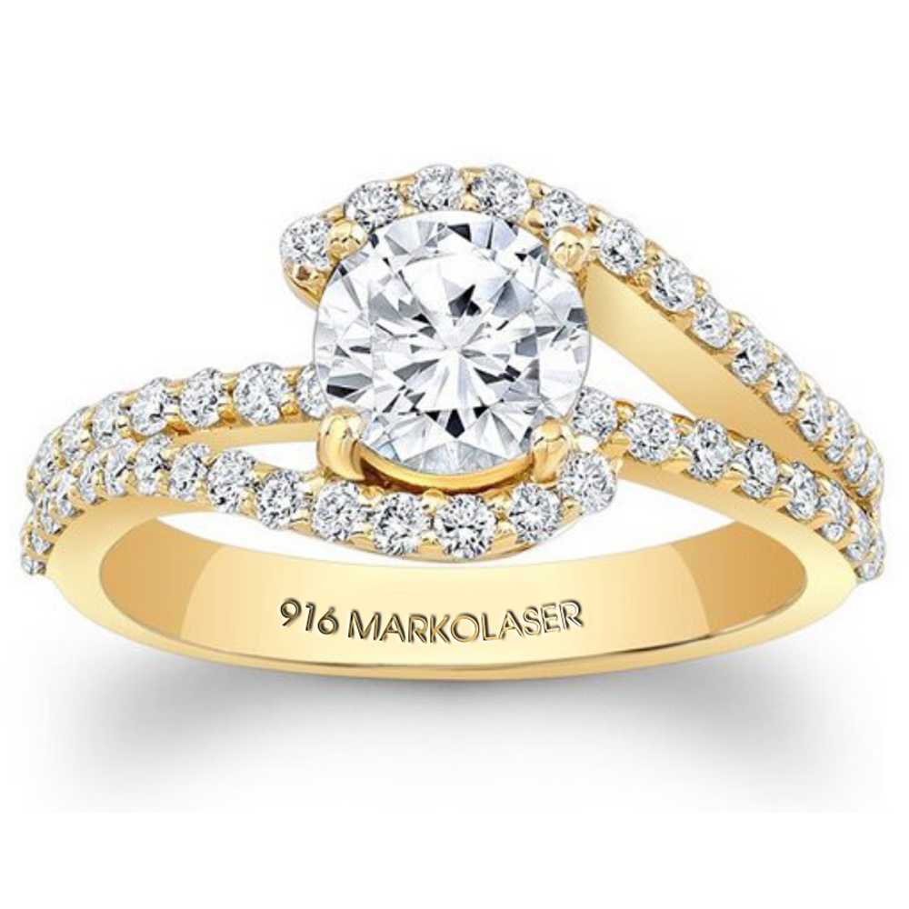 Laser hallmarking and branding on gold ring