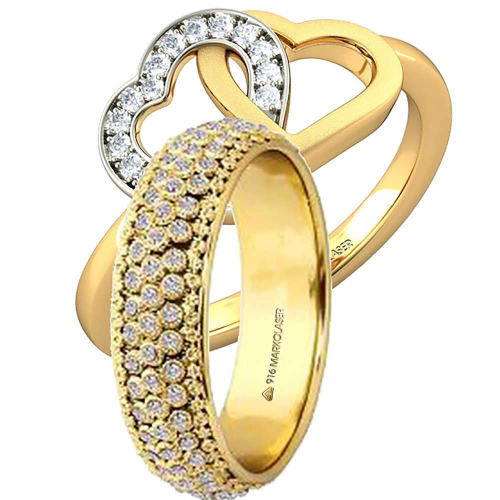 Laser hallmarking and branding for gold rings