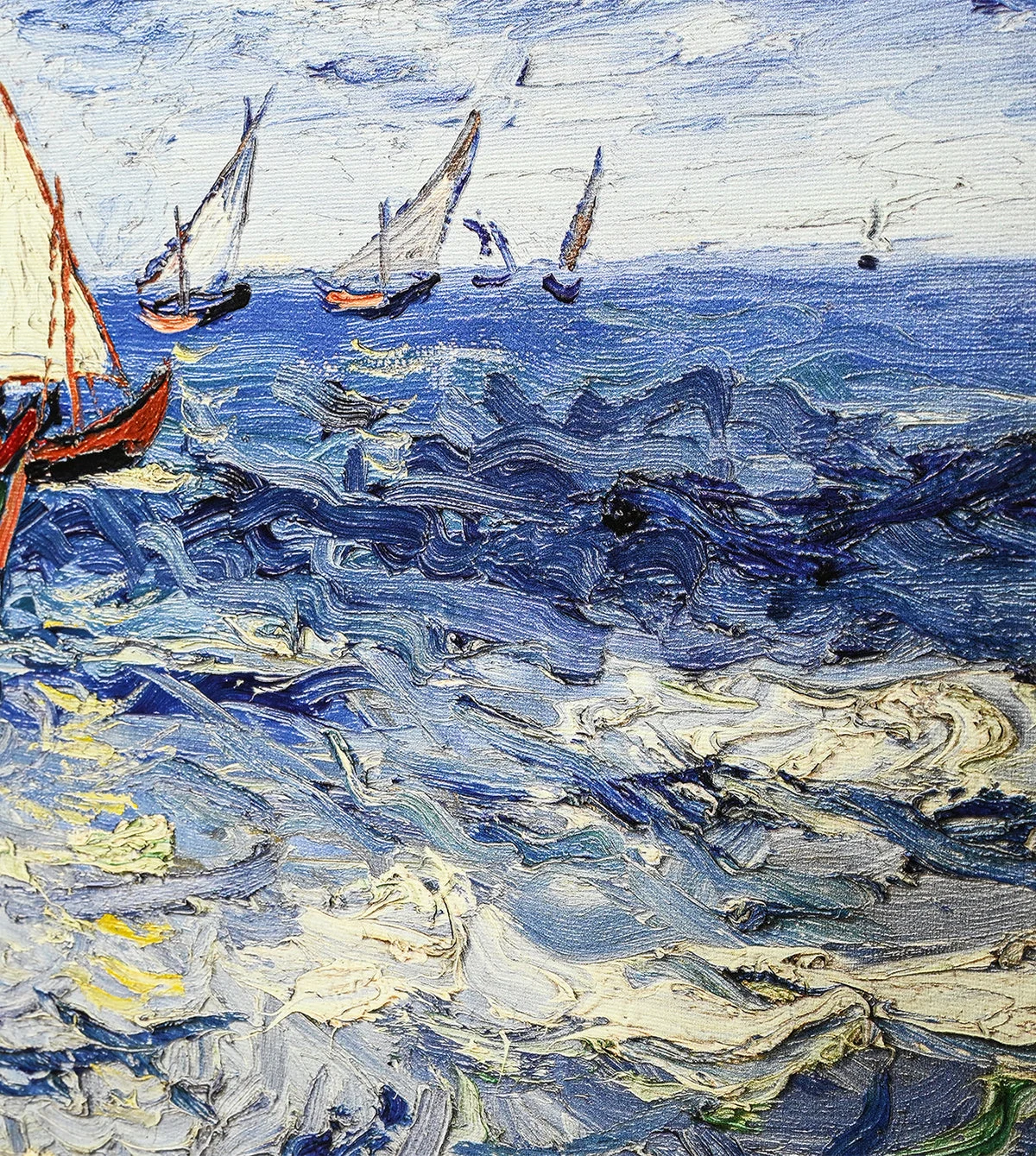 Seascape painting with original texture