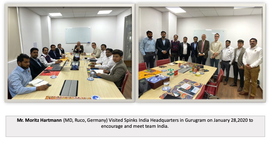 Mr Moritz Hartmann MD, Rucoinx, Germany visited spinks India