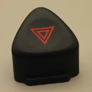  hazard button made by using injection molding laser marking and painted using spray coating technique 