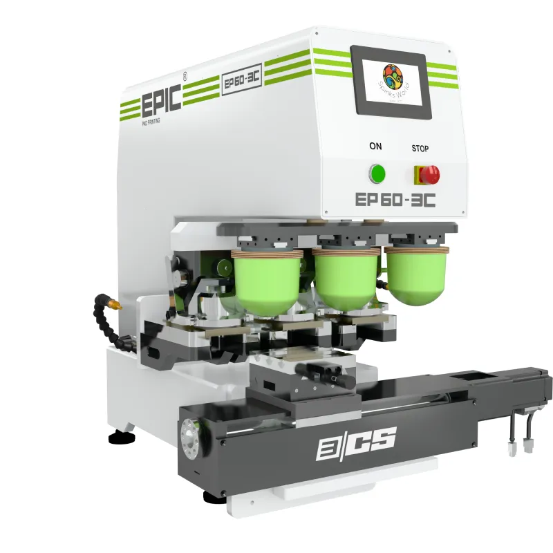 EPIC-60 3-Color Pad Printing |3 Color Pad Printing Machine |3-color pad printer |Three Color Pad Printing Machine 