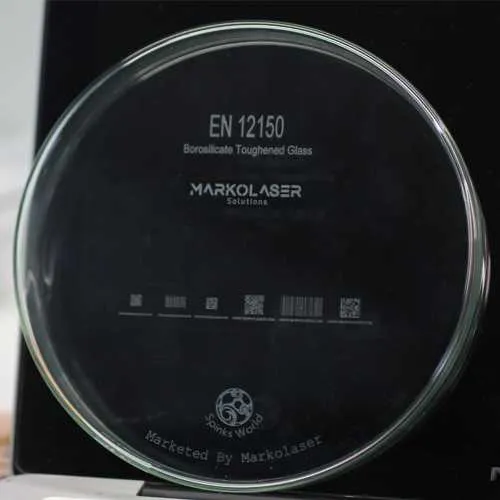 laser marking on glass plate