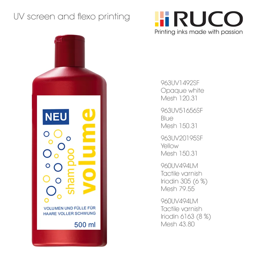 Special effect screen printing inks - premium haptic effects