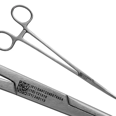 Markolaser laser QR code marking on Medical Tool