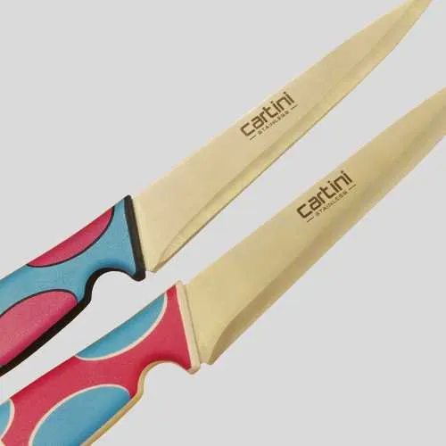  cold enameling and pad printing on wooden knives 