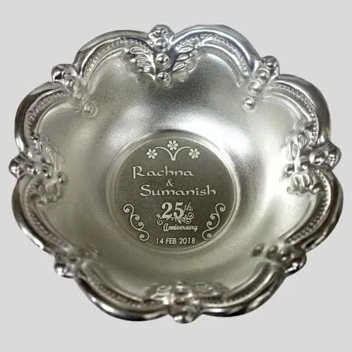  laser marking on steel bowl 